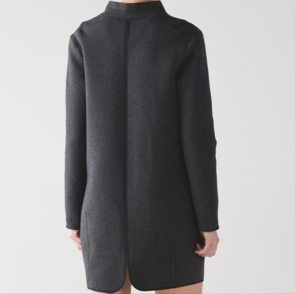 Lululemon Heathered Black City Bound Dress Size 6 - Picture 3 of 14
